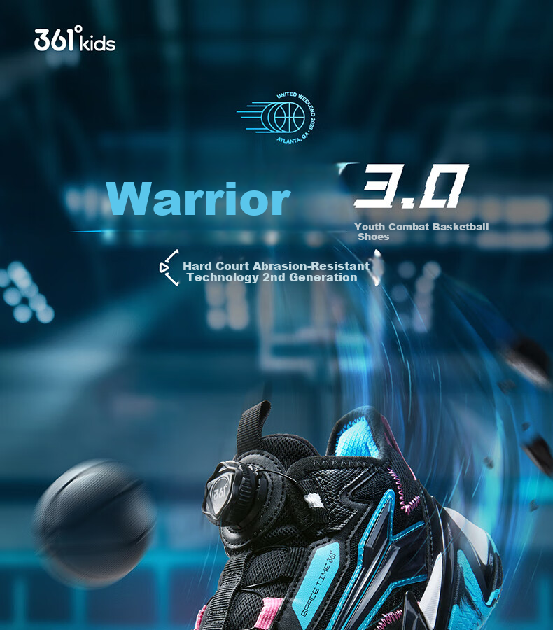 361° Kids' Sports Shoes 2025 Autumn Teenagers' Hard Court Wear-resistant Rapid Elastic Anti-twist Basketball Shoes Black Size 37 1