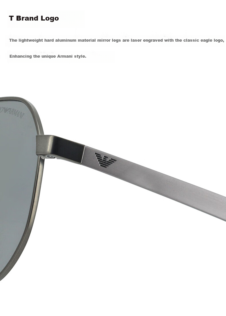 EMPORIO ARMANI Celebrity-Style Armani ARMANI Sunglasses, Aviator Frame, Su 4