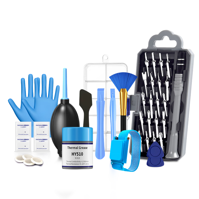 FACE MINI Laptop Cleaning Kit with Thermal Paste Replacement, Anti-Static Computer Disassembly and Dust Removal Tool Set, Fan Cleaning Screwdriver Set