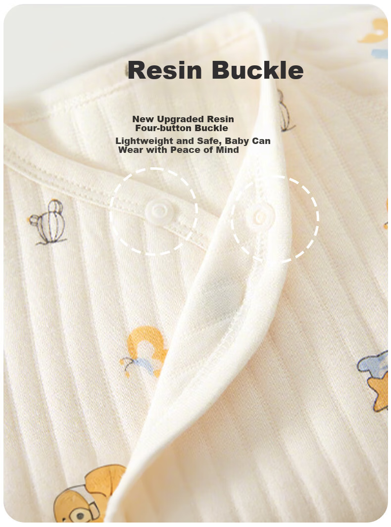 Aibaoshi Baby Clothes, Pure Cotton Spring And Autumn Newborn Onesie, Infant Romper, Monk Outfit, 2-Piece Set N036, Size 59 29
