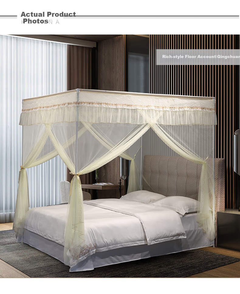 FUANNA Shiguang Mosquito Net with Thickened Frame, Three-Door Opening, 1.8x2 Meter Bed [Dense Mesh, Easy to Install And Remove] 8