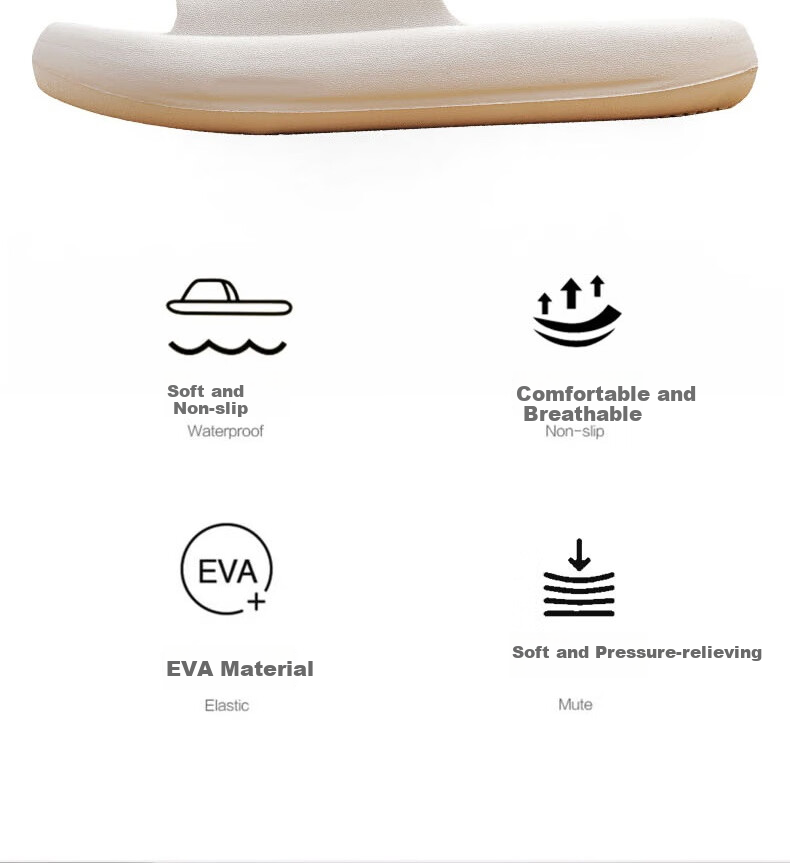 Huameijianbu Solid Color Thick Soft Sole Non-Slip Quiet Slippers, for Men And Women, Bathroom Indoor Outdoor Wear, HM616 Light Green, Size 38-39 3