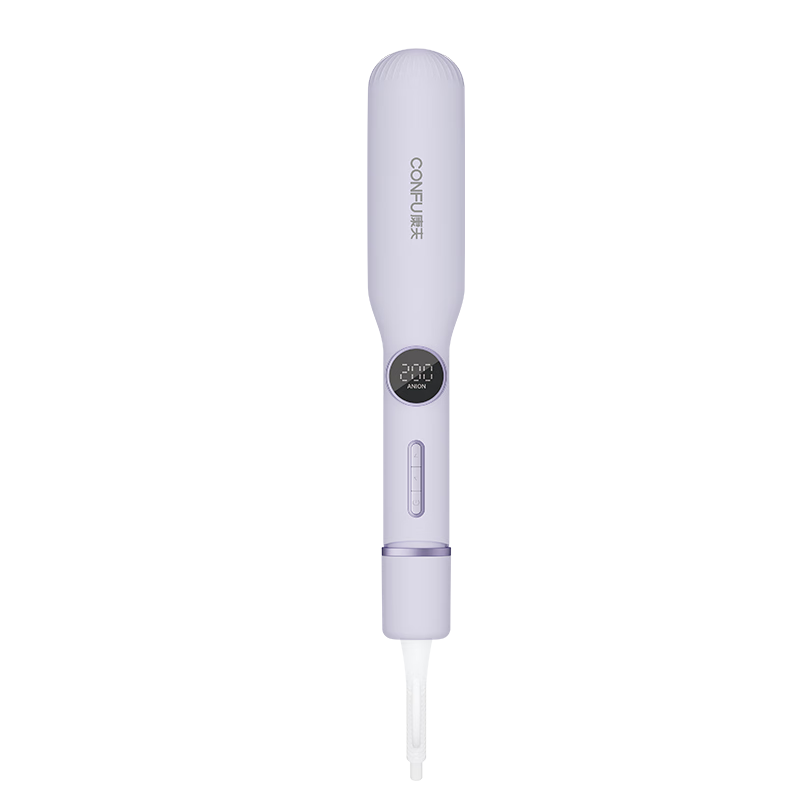CONFU Straightening Iron, Flat Iron, Curling Iron, Negative Ion Hair Protection, Dual-Use for Straight And Curly Hair, Men's Straightener, Heatless Hair Styling, Anti-Frizz Bangs Clip, Student Dormitory Birthday Gift, L1 Purple