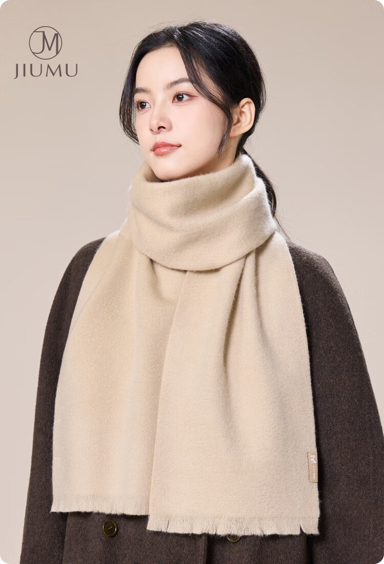 JIUMU Women's Cashmere Scarf Autumn Winter Warm Shawl Wool Neck Warmer Gift Box for Mother's Day Birthday 1