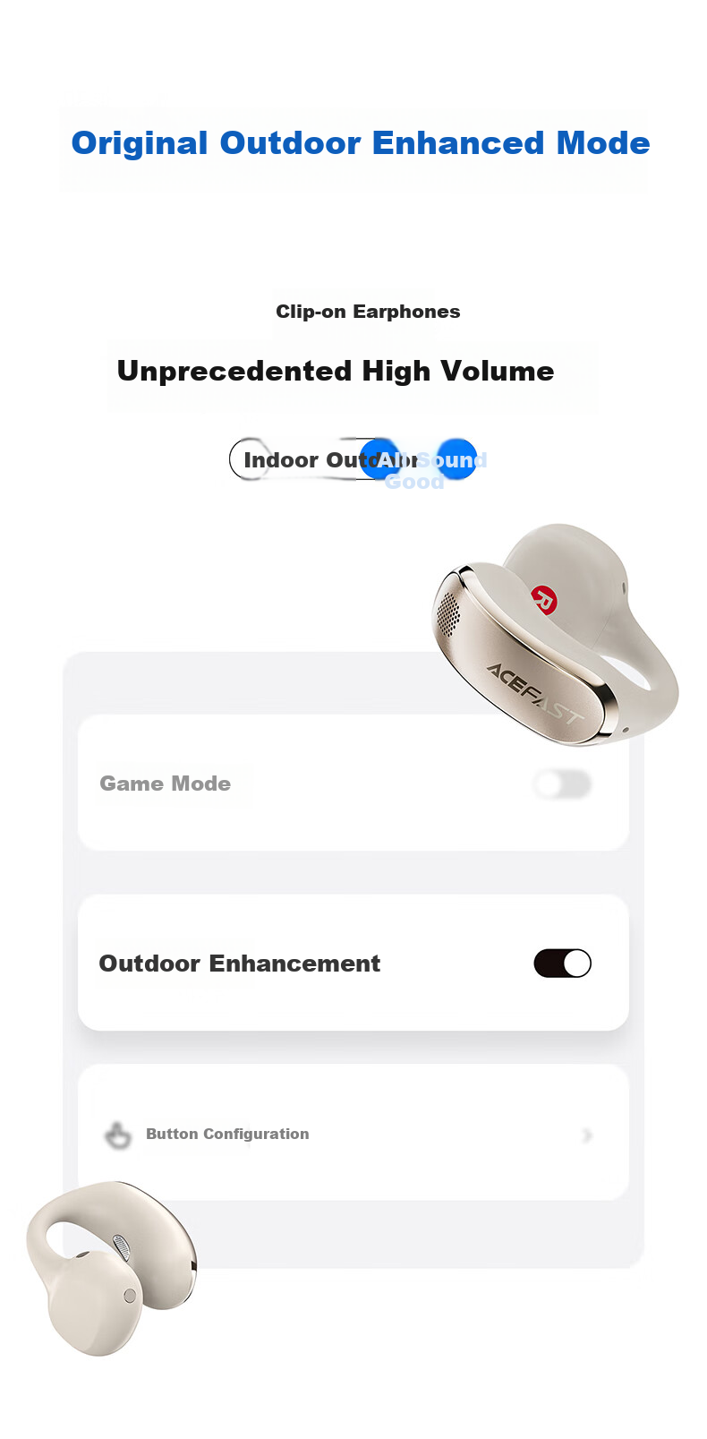 ACEFAST [Subsidies] Jisu Juoyin Open-Ear Clip-On Bluetooth Headphones, 2026 New Air-Bone Conduction Concept, Call Noise Reduction, Sports Running Earphones, Wireless Non-I 4