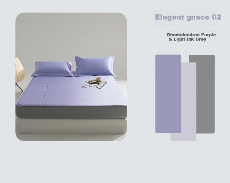 AiSleep Dual Temperature Sensing Zoned Class A Cool Silk Mat Double Size Three-Piece Set 180*200cm Qingyan Machine Washable Gift for Parents 16