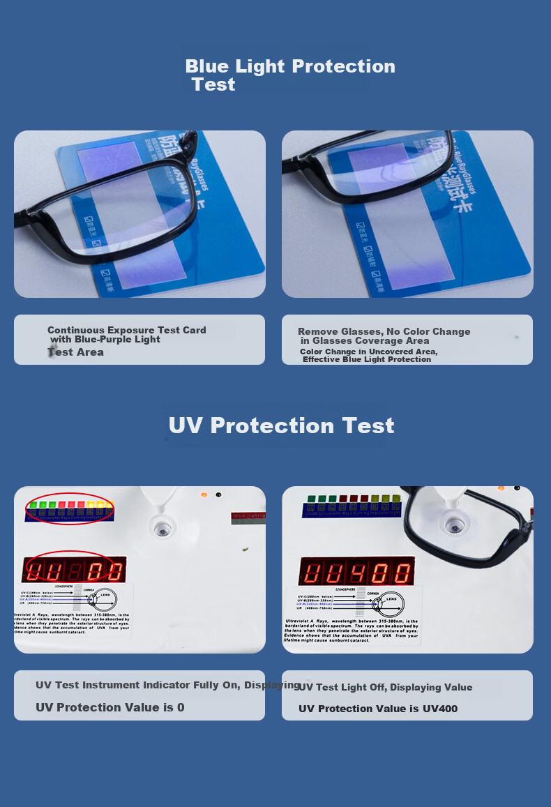 VGO Reading Glasses for Men And Women, Fashionable Ultra-Light High-Definition Anti-Blue Light High Beam Glasses for Elderly, 201 Black Silver 100 Degrees 7
