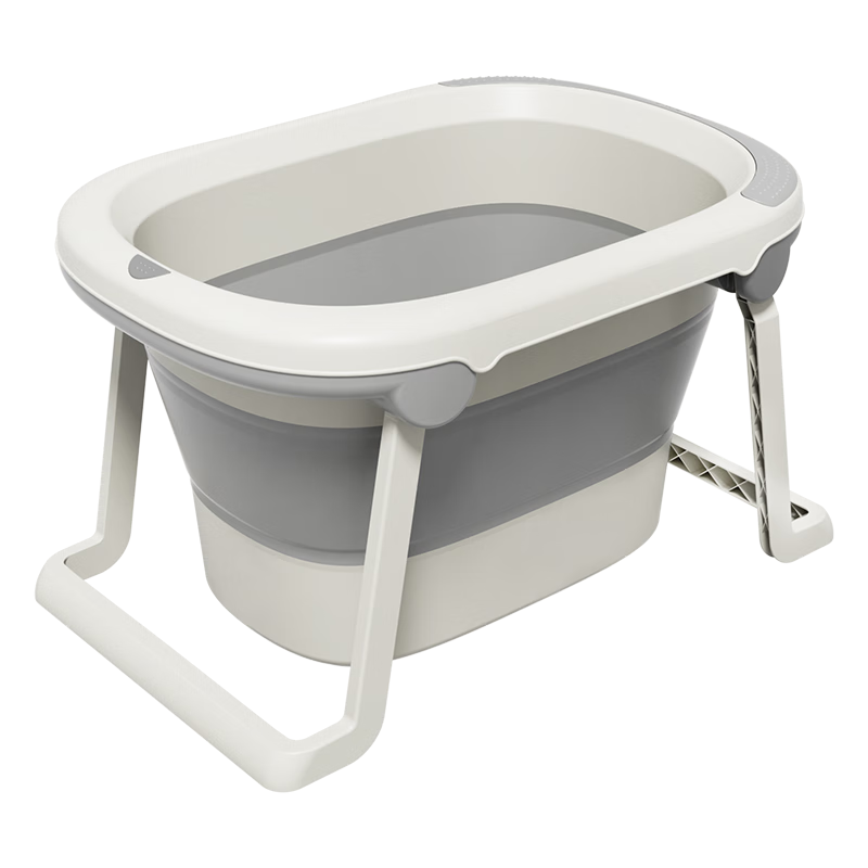 Rikang Bathtub, Foldable Children's Bath Tub, Baby Wash Basin, Infant Bath Tub with Free Stool, X1026-2