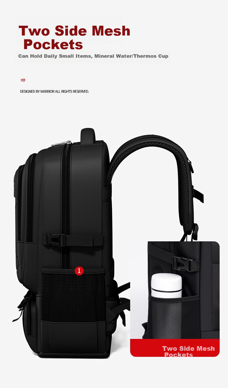 Huili Men's Large Capacity Backpack, Multifunctional Business Travel Bag, Outdoor Hiking Pack, Casual Business Luggage Backpack 12