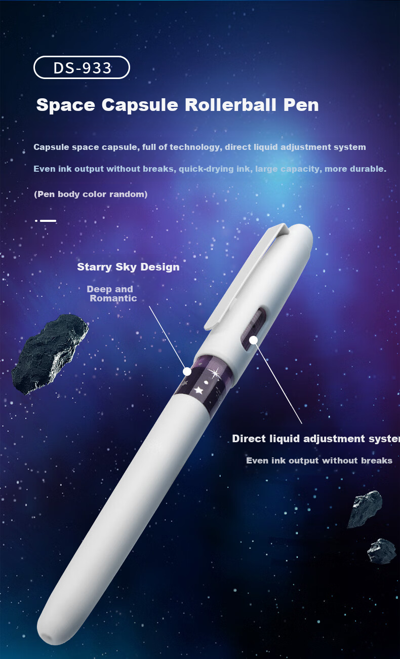 Dianshi Zhibi [Back-To Gift] Space Capsule Six-Person Set 10-Piece Stationery Set Including Gel Pens/Highlighters/Pencils for Classmates to Exchange As Study Rewards 312E-1 Birthday Gift 12