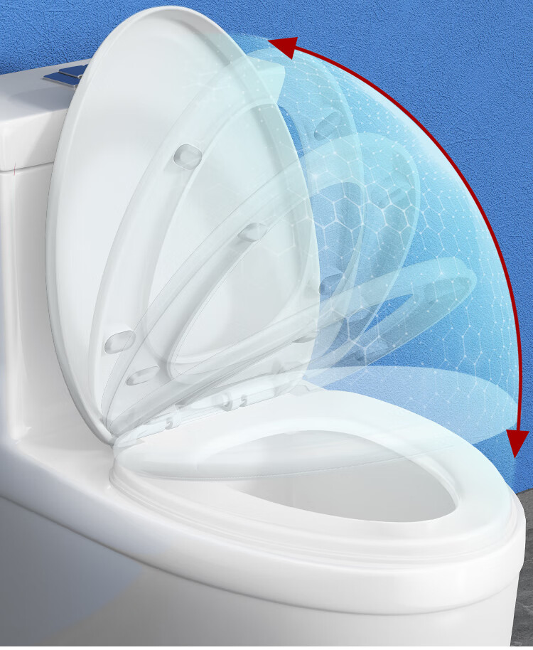 Larsd Toilet Seat Cover, Universal High-Quality Toilet Seat Cover, Thickened V-Shaped Toilet Seat Cover with Slow-Close Mechanism V01 12