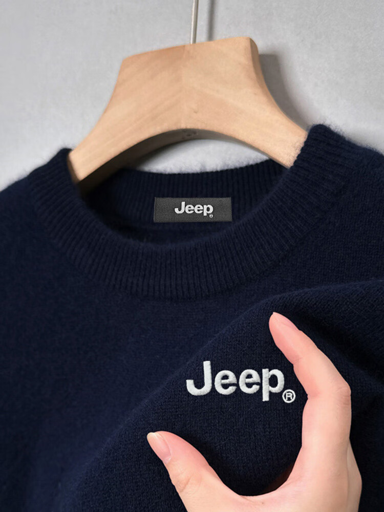 JEEP Men's Winter Thick Warm Sweater, Camel, XL 5