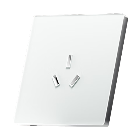 Flat Head Bear Q1PRO Compatible Switch Socket 16A High Power Three-Prong Socket 86 Type Flush Wall Socket White