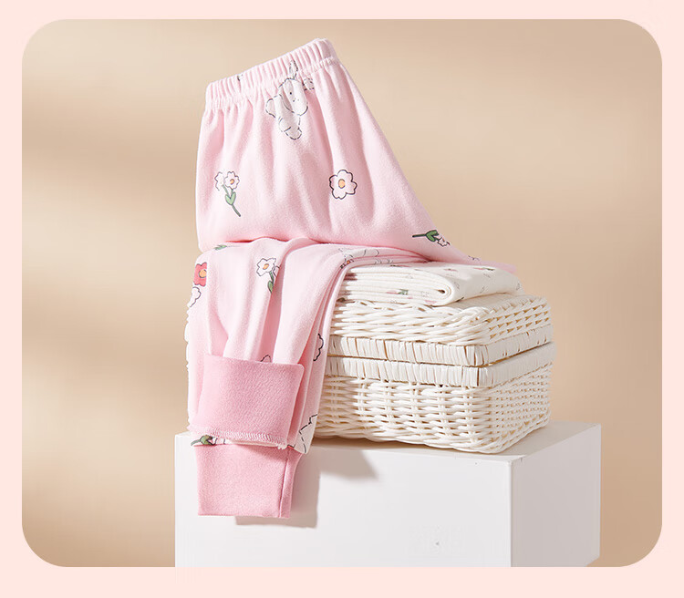 LangSha Kids Thermal Long Johns Girls Sleep Pants Big Kids Autumn Winter Fleece Lined Warm Pants 2-Pack 16