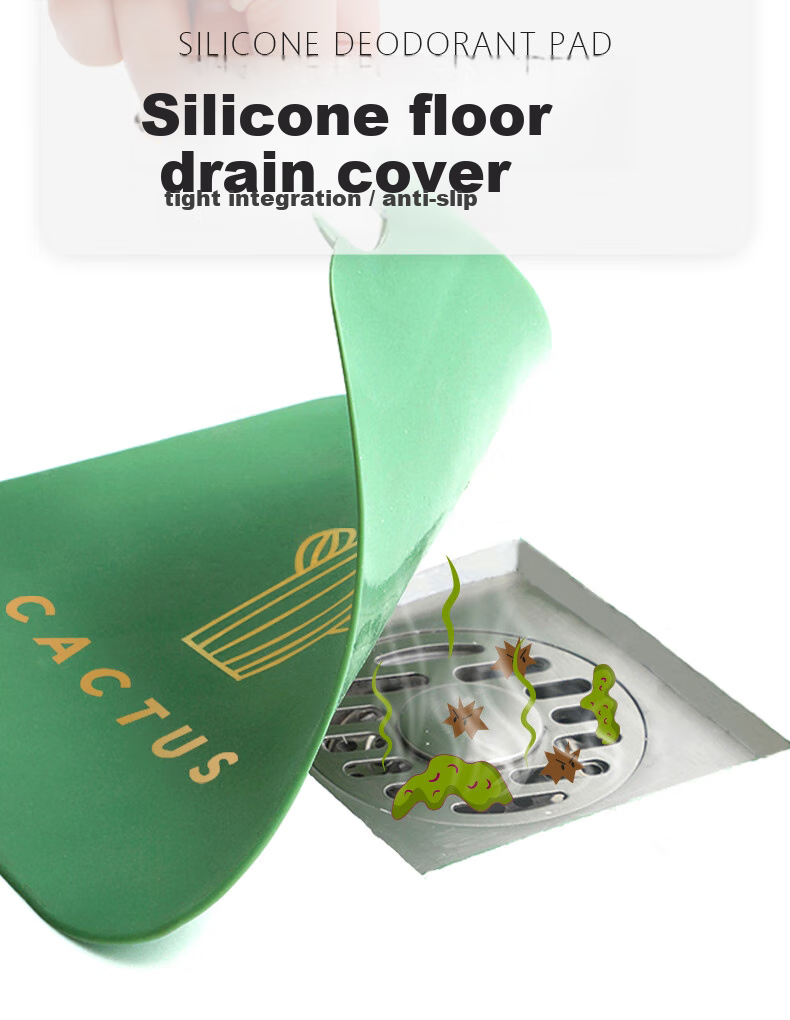 Jiebishi Drain Cover, Anti-Odor Device for Sewers, Soft Rubber Floor Drain Mat for Bathrooms And Kitchens, Sealing Plug, Single Pack, Silicone Seal with Bear Desig 1