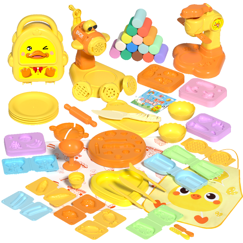 CAWNPECHIN Handmade DIY Children's Clay Noodle Maker, Kitchen Playdough Toy, Plasticine Mold, Birthday Gift for Boys And Girls