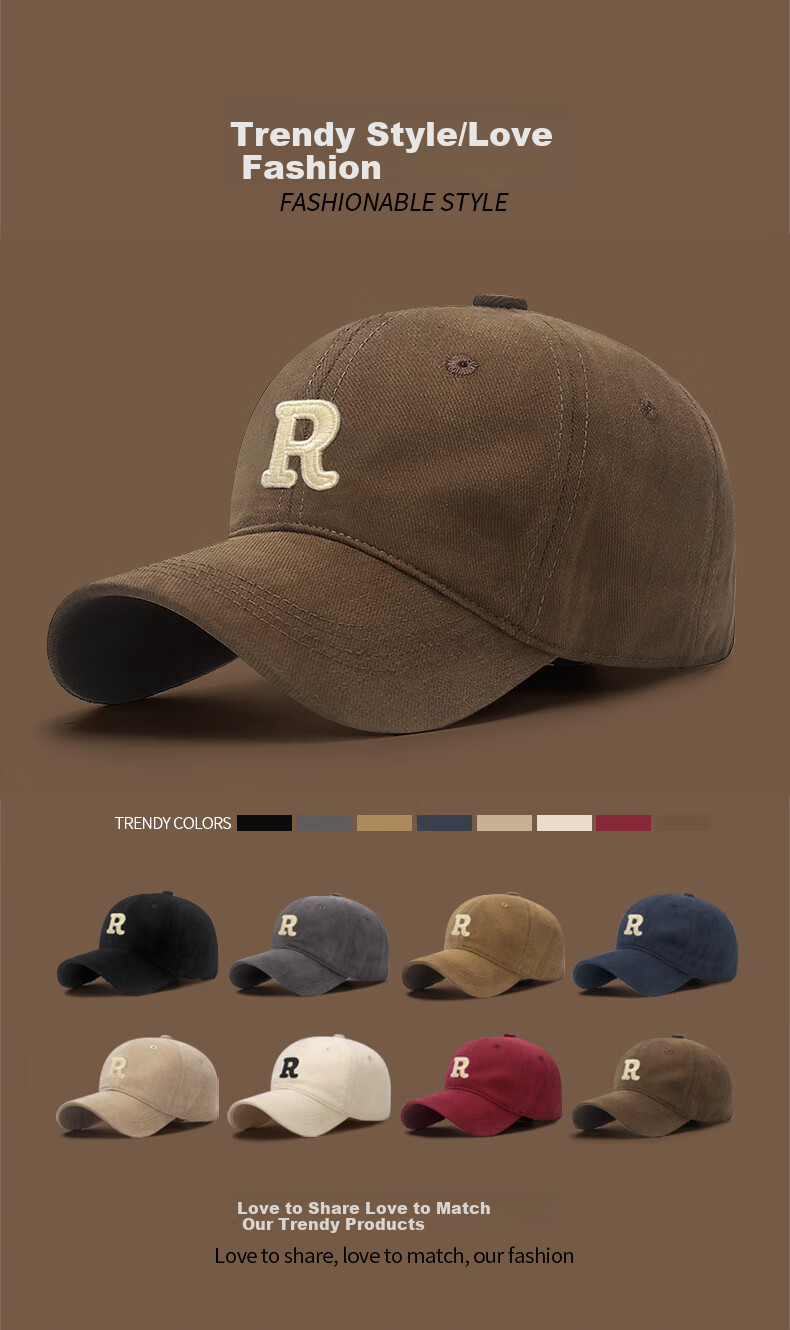 Jiancai Baseball Cap for Men And Women, Trendy Versatile Outdoor All-Season Sports Fishing Sun Hat, Simple Letter Sun Visor Cap 1