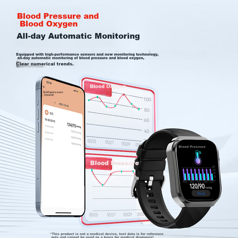 AILUO Blood Glucose Monitoring Watch: All-In Smart Health Device for Blood Pressure, Heart Rate, ECG And Stroke Detection, Non-Medical Grade, Non-High Precisio