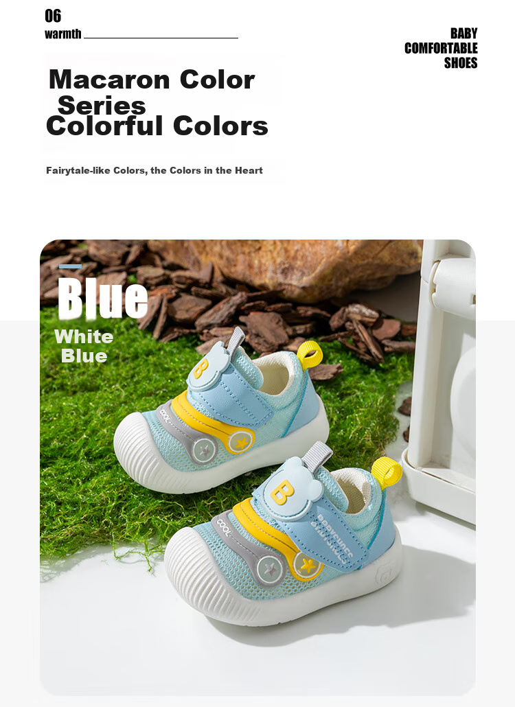 Tomberk Toddler Shoes Baby Girl Shoes Boys New Caterpillar Soft Sole Non-slip Breathable Mesh Shoes Gray Size 20 4