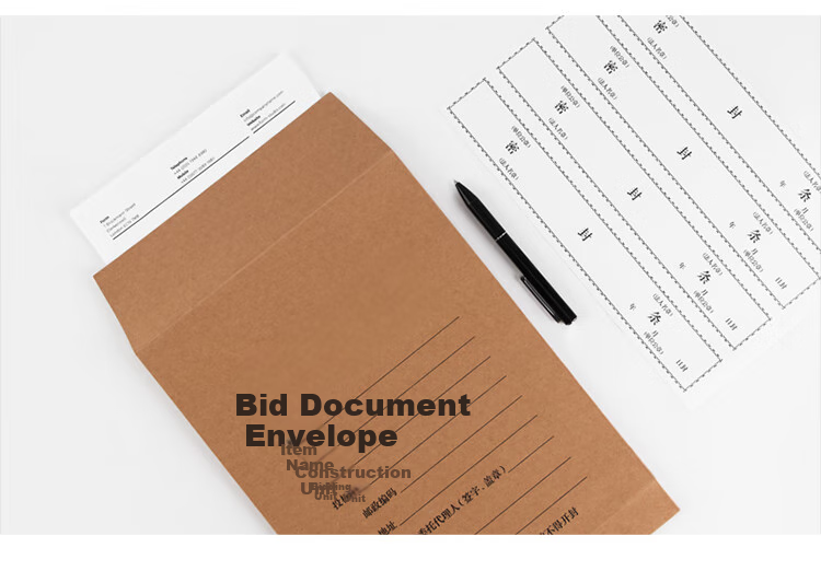 GuangBo 3c Digital All-Net Low Price 6CM Wide Kraft Paper Bid Document Envelope, 250g File Folder, Contract Document Envelope, 20 Pieces Per Pack, Office Supplies, Z67005 Summer Special Offer 5