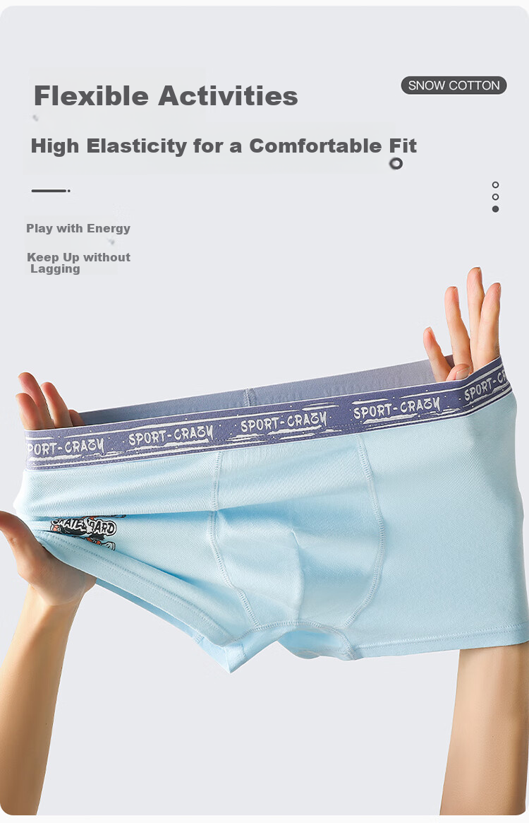 Bingxuemumian Teenage Underwear for Boys, Puberty 12-16 Years Old, Middle And High School Students, Class A Cotton Antibacterial Children's Boxer Briefs 5