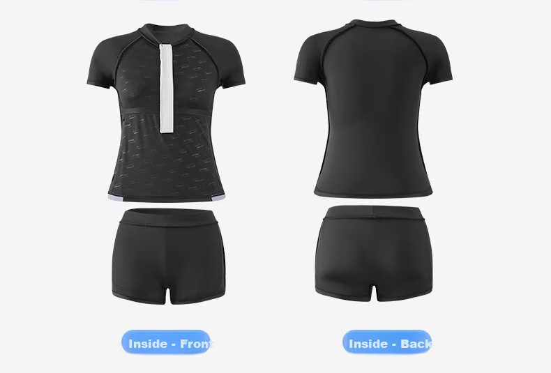 Li-Ning Children's Two-Piece Swimsuit for Girls, 2025 New Style Swimwear, Conservative Sun Protection Swimwear Set for Older Children And Middle School Students 9