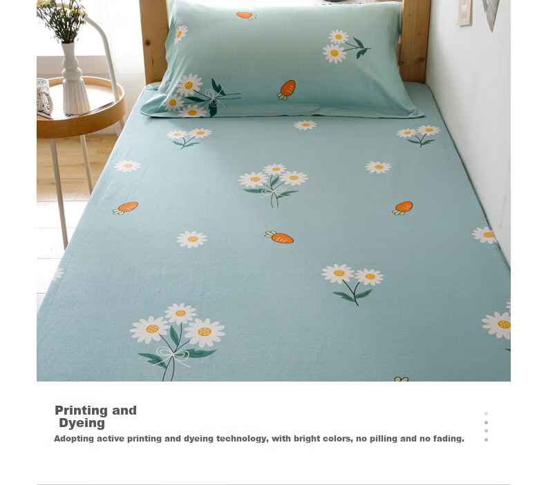 Hengyuanxiang Pure Cotton Fitted Sheet, Single Piece, Student Dormitory Mattress Protector, Protective Cover for Single Bed, 100*190cm 8