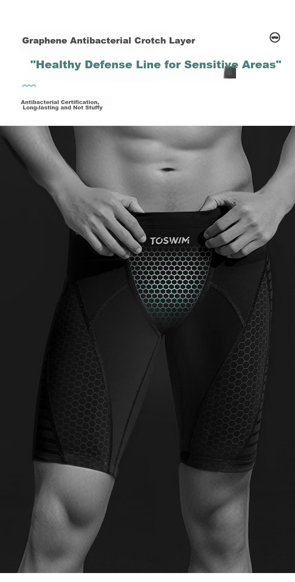TOSWIM Men's Swim Trunks, Beach Shorts, Loose-Fitting Shorts for Men, Hot Spring Resort Swimming Trunks, Gravity Black Hole L 3