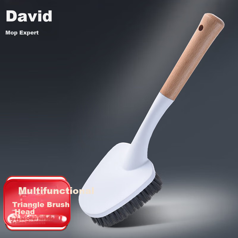 Dawei Floor Brush Cleaning Tool Bathroom Crevice Brush Triangle Brush Head Multi-Functional Cleaning Brush for Bathroom Walls K10