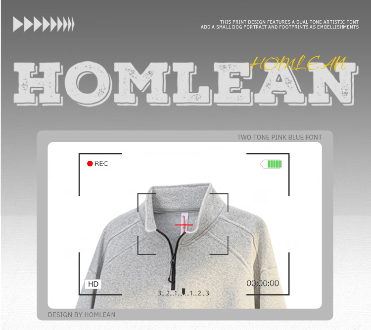 Homlean Half-Zip Lazy Style Stand Collar Sweatshirt Men Autumn New Loose Casual American Style HL71 Light Gray XL 1