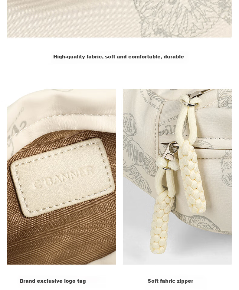 C.BANNER Crossbody Bag for Women, Chest Bag, Waist Bag, Niche High-End Printed Commuter Tote Bag, Practical Portable New Style Phone Pouch 5