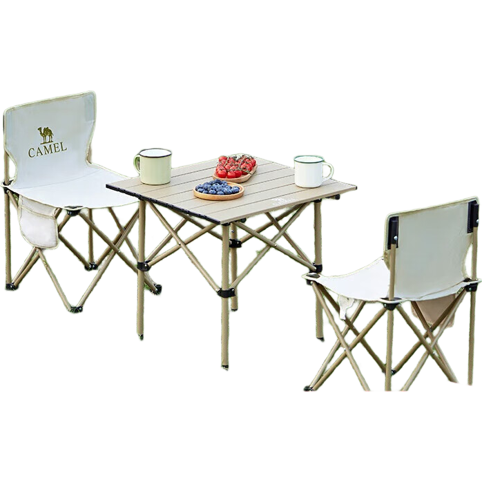 CAMEL Outdoor Folding Table And Chairs Set, Camping Equipment, Egg Roll Table, Wilderness Picnic And Camping Table And Chairs Supplies