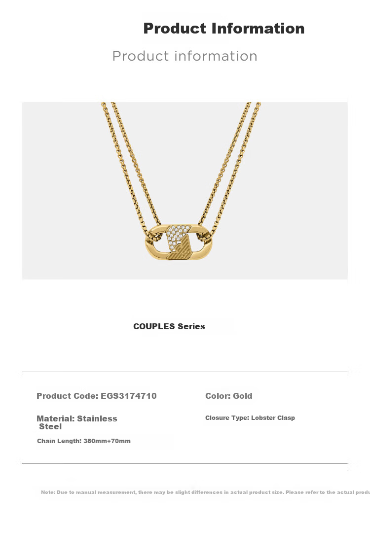 EMPORIO ARMANI Men's Necklace, Simple Pendant Necklace, Birthday Gift for Boyfriend, EGS3170040 7
