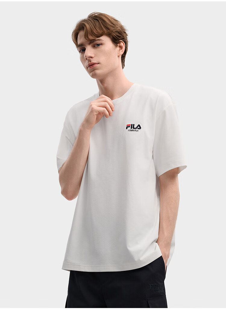 FILA 2026 Summer Moisture-Wicking Quick-Dry Couple Short Sleeve T-Shirt Fashionable Round Neck Casual Sun Protection Top 68
