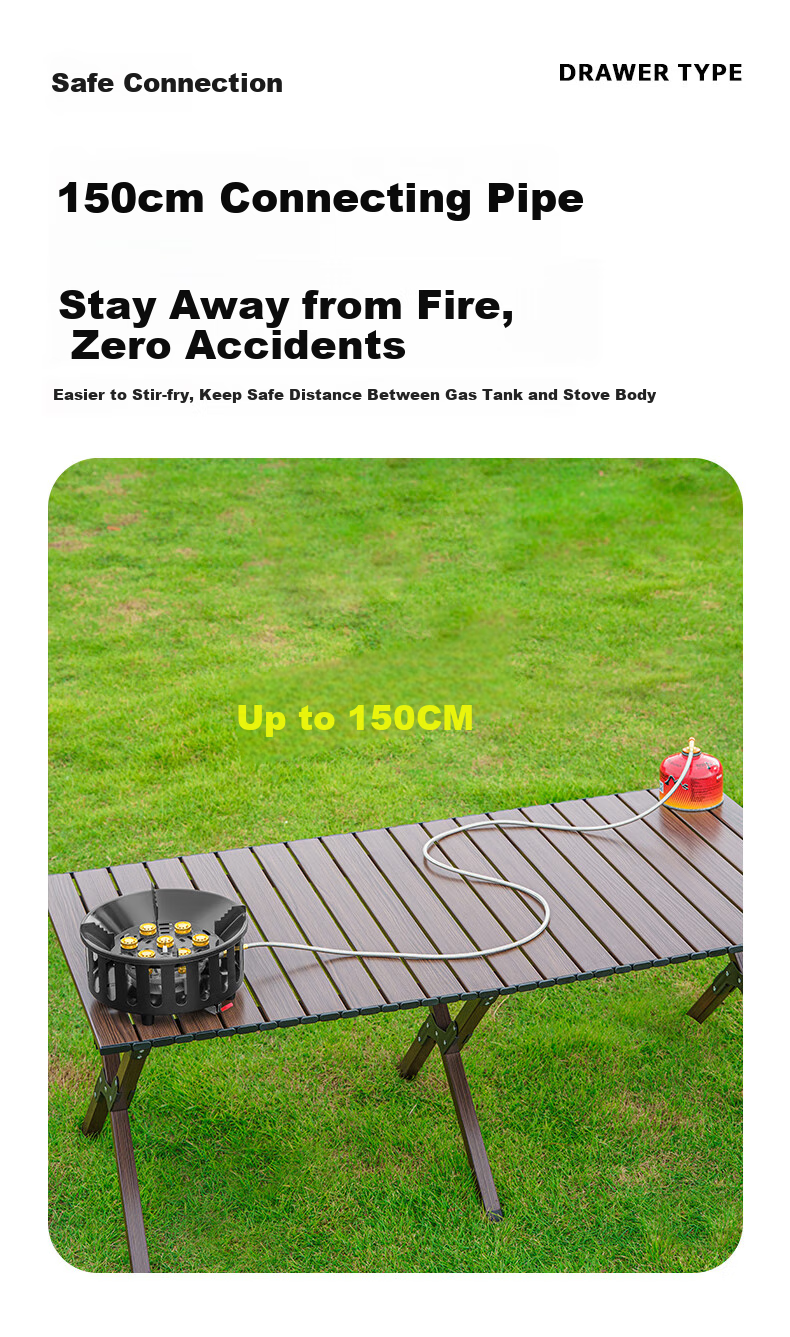 Jauto Cassette Stove Outdoor Gas Stove Portable Camping Gas Cylinder Magnetic Stove Hot Pot Camping Set 9