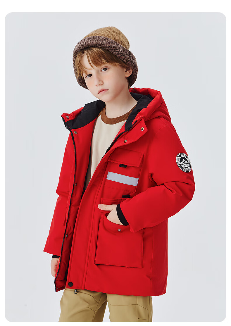 SNOWFLYING Kids Down Jacket Boys Girls Winter Thick Warm Pink 170 12