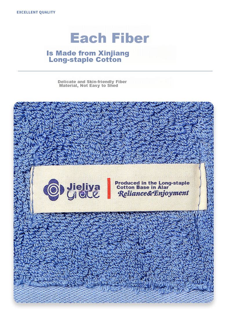 Grace Class A Pure Cotton Bath Towel for Men And Women, Extra Large And Thick Shower Towel, Xinjiang Long-Staple Cotton Wrap Towel, Blue, 650g, Sports 4
