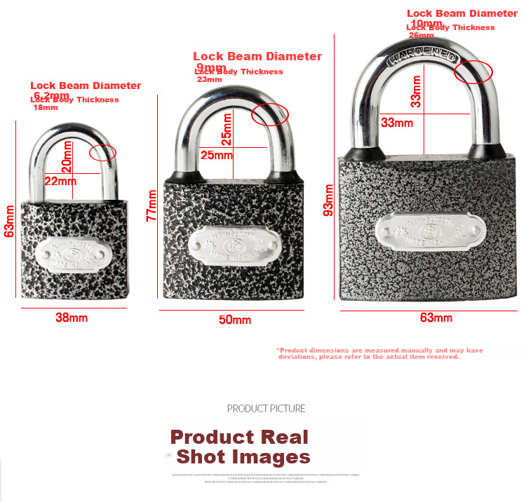 BLOSSOM Padlock for Warehouse, School, Home Use, Indoor And Outdoor Security Lock with Brass Core, Rust-Resistant Lock, 38mm BC1338 8