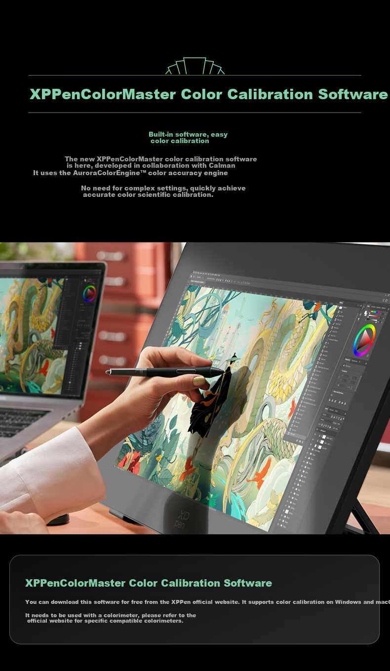 XP-Pen Artist Pro24 (High Refresh Rate), 165Hz Digital Screen, Drawing Tablet, Professional Computer Graphics Drawing Pad AP24, Connects to Laptop, Drawing Board, Writing Pad, Electronic Drawing Board 5