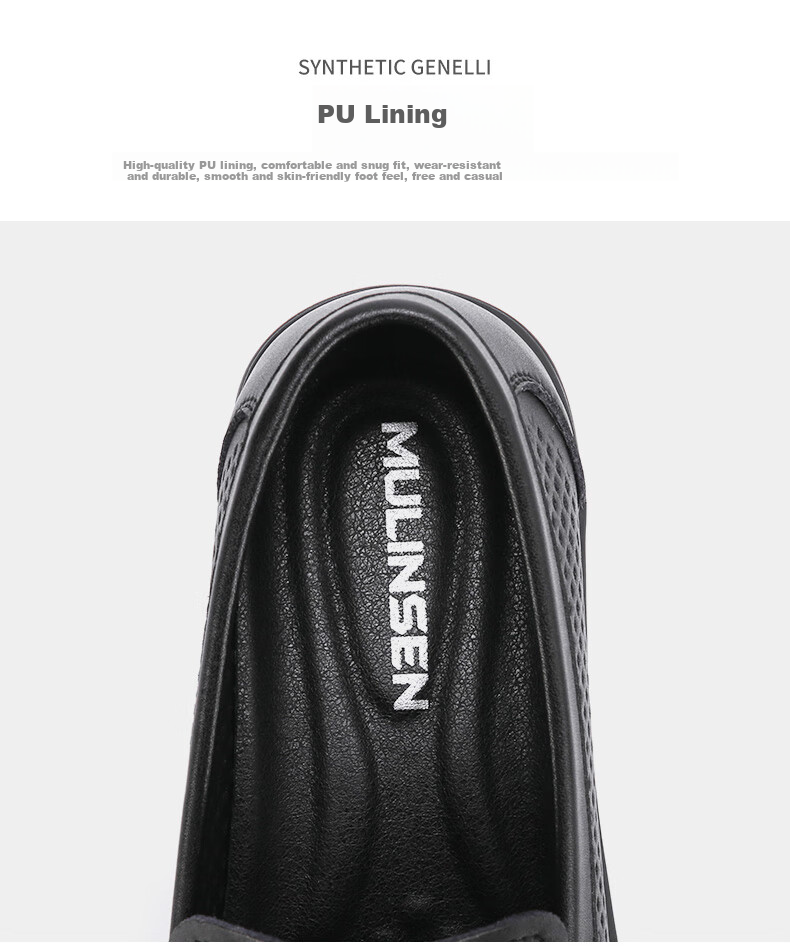 MULINSEN Men's Shoes, Business Casual, Hollow Breathable Slip-On Soft Sole Driving Loafers, Perforated Dad Shoes, L222003 5