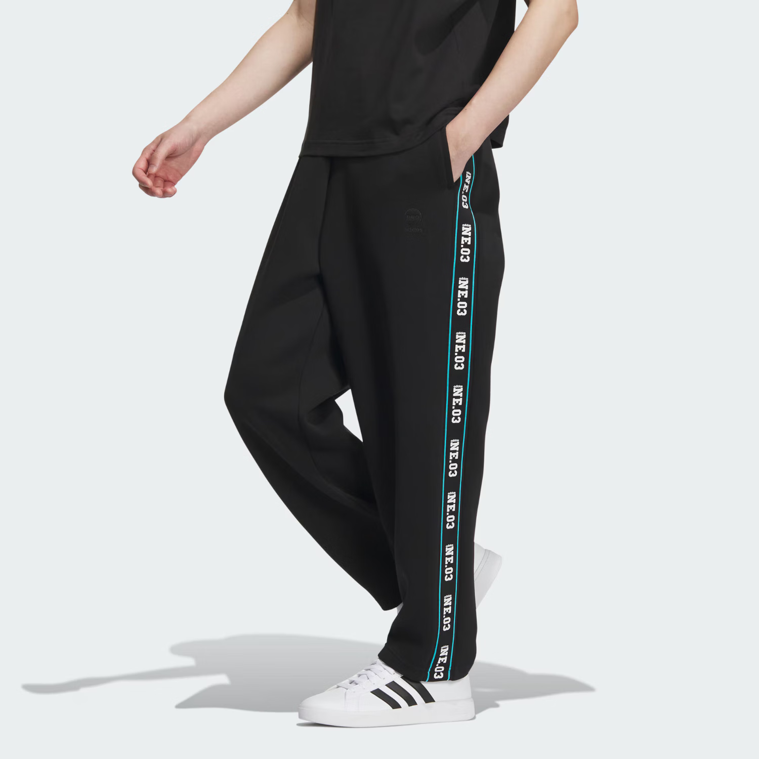 Adidas NEO Unisex Loose Fit Sports Casual Pants IK7621 Black L