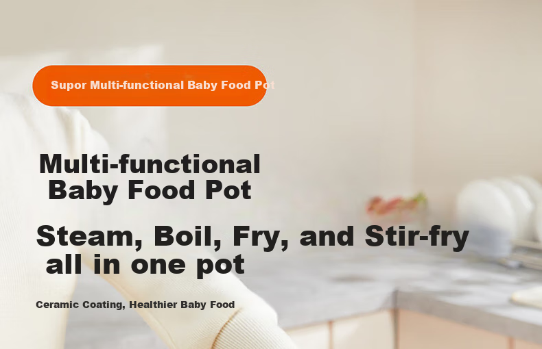 SUPOR Non-Stick Milk Pot, Flat Bottom Baby Food Pot, Noodle Soup Pot, Hot Milk And Instant Noodle Ceramic Pot, Compatible with Induction And Gas Stoves, 18cm 1
