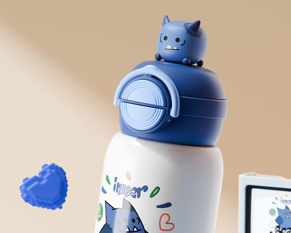 Fuguang Children's Student Insulated Bottle 316L Straw Cup Large Capacity Water Bottle for Boys and Girls 580ml 16