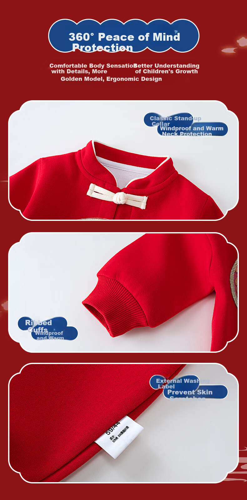 Shubeiyi Baby Clothes Spring And Autumn Newborn Onesie, First Birthday Red Formal Wear, Full Moon Romper, Infant Crawling Suit 73 7