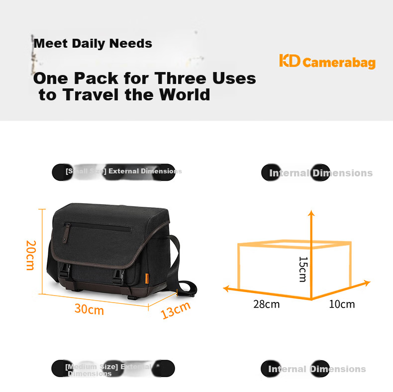 CWATCUN Vintage Shoulder Camera Bag, Large Capacity Crossbody Photography Bag for Daily Commute And Travel 4