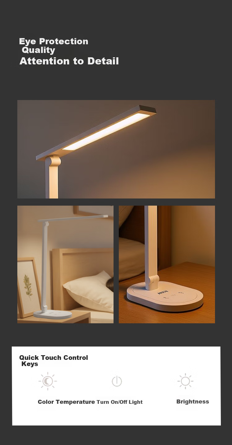 Haoshili National AA-Grade Eye Protection Desk Lamp LED Children's Student Reading Lamp for Bedside, Dormitory, Bedroom, And Study Desk Work Light 10