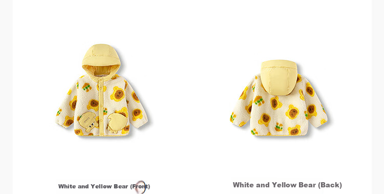 BALABALA Children's Outerwear, Girls' And Boys' Autumn And Winter Fleece Jacket, Anti-Static Warm Clothing, Soft And Cute 8