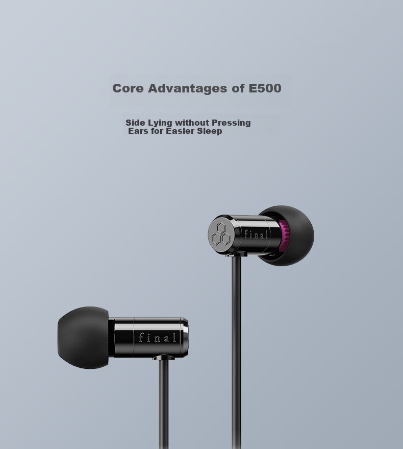 FINAL E500 ASMR Sleep Headphones with Accurate Positioning, 3D Surround Sound Effect 2