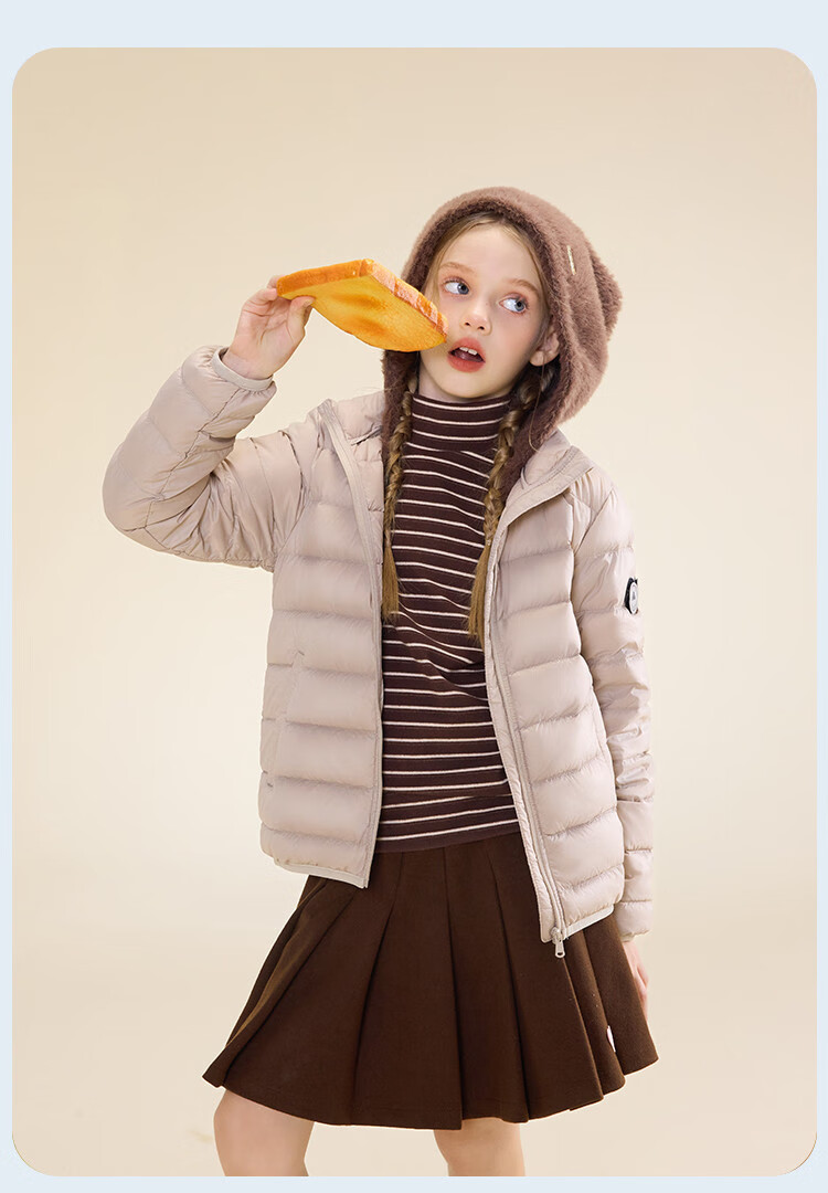 ASK JUNIOR 90 Canada Duck Down Parent-Child Warmth Down Jacket 25 Winter Children's Boys and Girls Large Kids 7A Antibacterial Lightweight Warm Coat 10