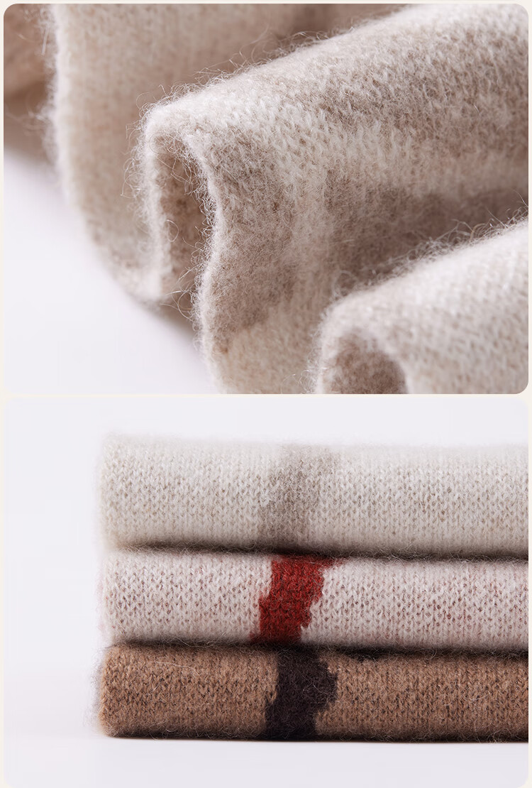 JIUMU 100% Cashmere Small Scarf Women Autumn Winter Warm Neck Warmer Short Scarf Ladies Gift Box Set 8